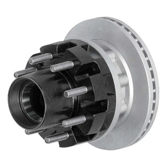 CURT® - Disc Brake Rotor with Threaded Dust Cap - 10K, 8 on 6-1/2", 5/8" Studs, Oil
