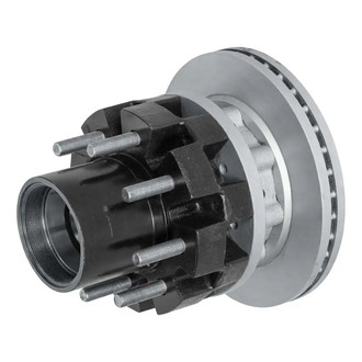 CURT® - Disc Brake Rotor with Threaded Dust Cap - 12K, 8 on 6-1/2", 5/8" Studs, Oil