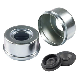 CURT® - Dust Cap Kit for 7,000 to 8,000-lb. Axle Hubs - 2.72" Outer Diameter