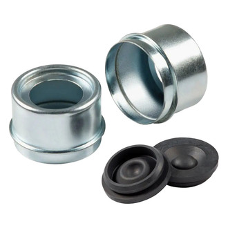 CURT® - Dust Cap Kit for 2,000 to 3,500-lb. Axle Hubs - 1.988" Outer Diameter