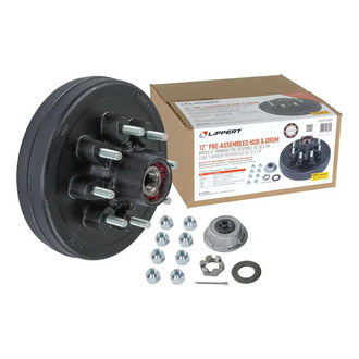 CURT® - Complete Pre-Greased Hub Assembly with Lug Nuts - 7,000-lb. Axles, 9/16" Stud