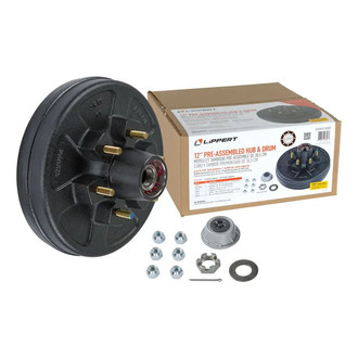 CURT® - Complete Pre-Greased Hub Assembly with Lug Nuts - 6,000-lb. Axles, 1/2" Stud