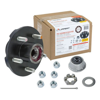 CURT® - Complete Pre-Greased Hub Assembly with Lug Nuts - 3,500-lb. Axles, 1/2" Stud