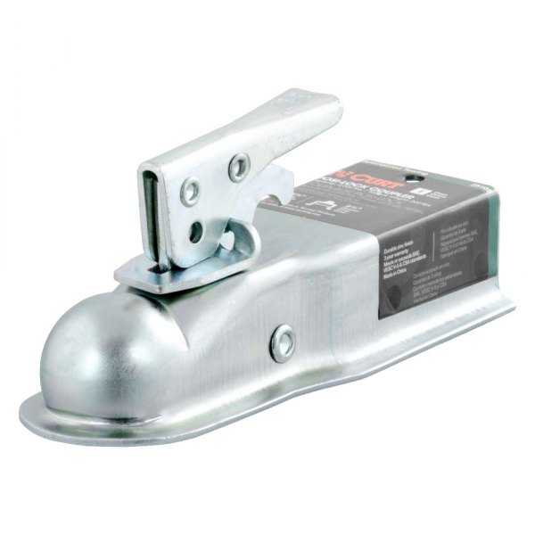 CURT® - Class 1 Zinc Posi-Lock Trailer Coupler with 2-1/2" Channel for 1-7/8" Balls (2000 lbs GTW / 200 lbs TW)