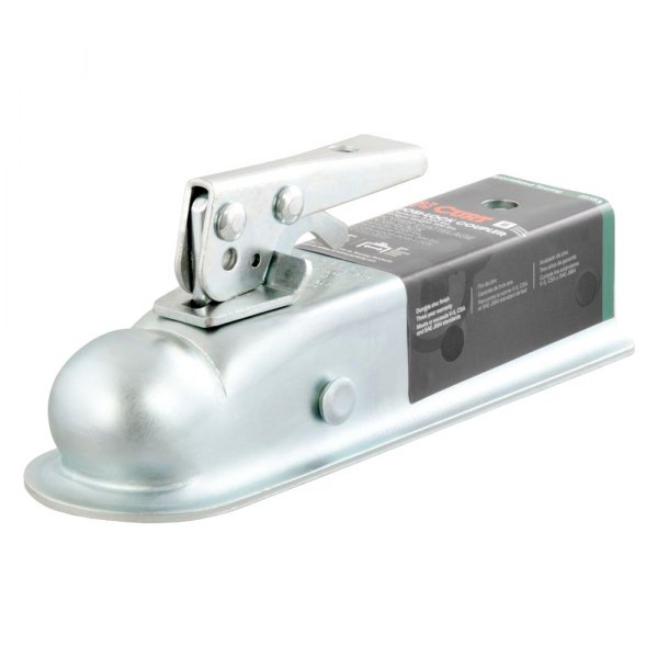 CURT® - Class 2 Zinc Posi-Lock Trailer Coupler with 2" Channel for 2" Balls (3500 lbs GTW / 500 TW)