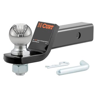 CURT® - Class 3 Loaded 2" Drop Black Powder Coat Ball Mount with Pin and Clip for 2" Receivers