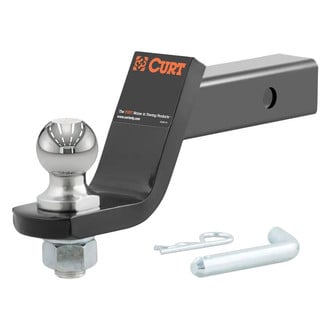CURT® - Class 3 Loaded 4" Drop Black Powder Coat Ball Mount with Pin and Clip for 2" Receivers