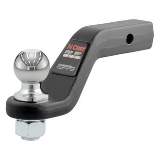 CURT® - Class 5 4" Drop Carbide Black Ball Mount with Pin and Clip for 2" Receivers