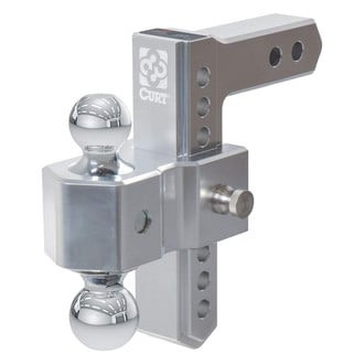 CURT® - AlumaLite™ Adjustable 7-1/2" Drop Chrome Ball Mount for 2" Receivers