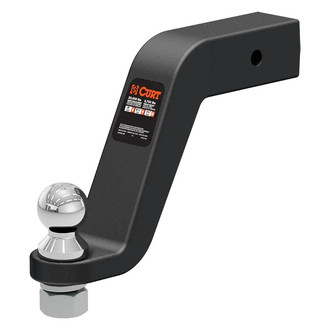 CURT® - Class 5 Forged 8" Drop Carbide Black Ball Mount for 2-1/2" Receivers