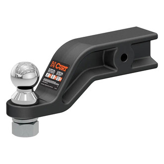 CURT® - Class 5 Forged 4" Drop Carbide Black Ball Mount for 3" Receivers