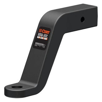 CURT® - Class 5 Commercial Duty Forged 8" Drop / 6-1/2" Rise Carbide Black Powder Coat Ball Mount for 2-1/2" Receivers