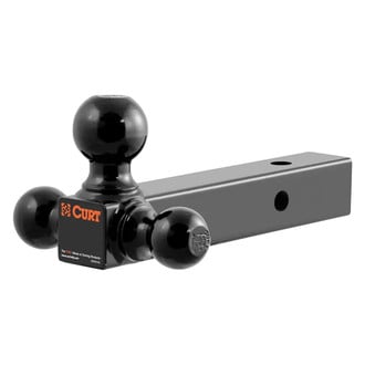 CURT® - Class 3 Black with Black Hitch Balls Tri-Ball Mount for 2" Receivers