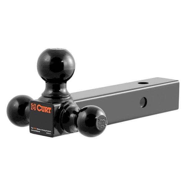 CURT® - Multi-Ball Mount for 2" Receivers with 3 Chrome Balls, Solid Shank