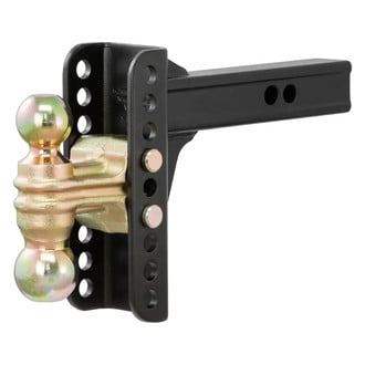 CURT® - Class 5 Channel-Style 6" Drop / 5-1/4" Rise Gloss Black Powder Coat Dual Ball Mount for 2" Receivers