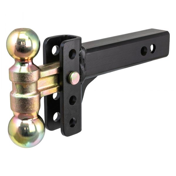 CURT® - Adjustable Channel 3-3/4" Drop / 3-1/2" Rise Black Powder Coat Ball Mount for 2" Receivers