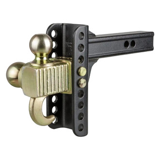CURT® - Adjustable Channel 6" Drop / 5-1/4" Rise Dual Ball Mount for 2" Receivers