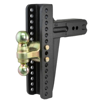 CURT® - Adjustable Channel 10-5/8" Drop / 8-5/8" Rise Black Powder Coat Ball Mount for 3" Receivers
