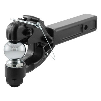 CURT® - 2-5/16" Trailer Ball Forged Shank Combo Pintle for 2" Receivers (12000 lbs Ball Capacity)