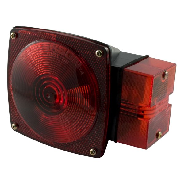 CURT® - Red Passenger Side Submersible Combination Trailer Light W/O License Plate Illuminator