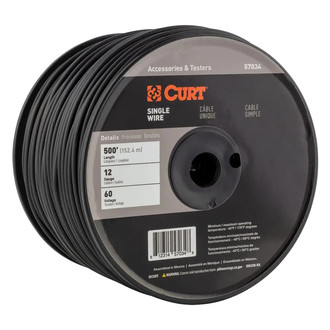 CURT® - Automotive Primary Wire, Black 500' Spool