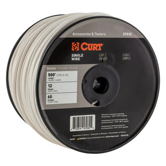 CURT® - Automotive Primary Wire, White 500' Spool