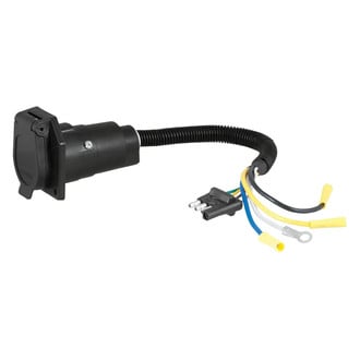 CURT® - 4-Way Flat to 7-Way Round Electrical Adapter