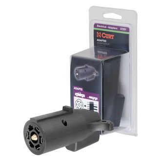 CURT® - 7-Way Round RV Blade to 5-Way Electrical Adapter