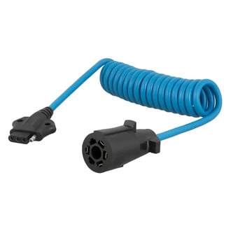 CURT® - 7-Way to 4-Way Coiled RV Blade Electrical Adapter Harness