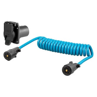CURT® - 8' Dinghy Towing Electrical Adapter & Socket (7-Way RV Blade, Fits USCAR)