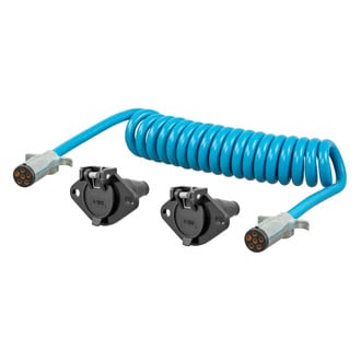 CURT® - 8' Dinghy Towing Electrical Extension & Sockets (6-Way Round)