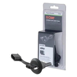 CURT® - 4-Way Flat License Plate Light Knockout Plug Adapter