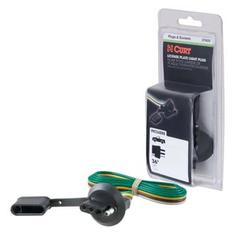 CURT® - 4-Way Flat License Plate Light Plug Connector Socket