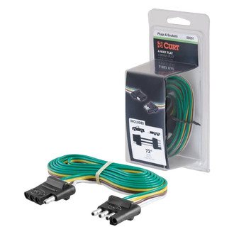 CURT® - 72" 4-Way Flat Connector Plug and Socket