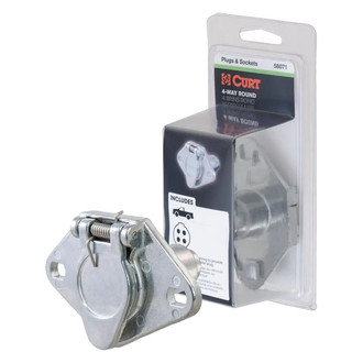 CURT® - 4-Way Round Vehicle End Connector Socket