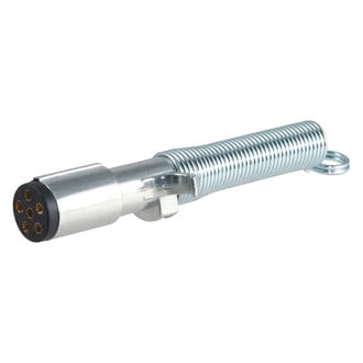 CURT® - 6-Way Round Connector Plug with Spring