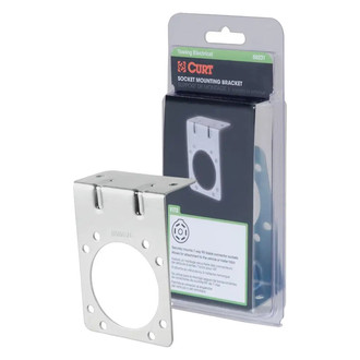 CURT® - Zinc 7-Way RV Blade Connector Socket Mounting Bracket