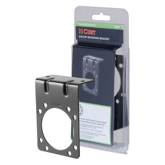 CURT® - Black 7-Way RV Blade Connector Socket Mounting Bracket