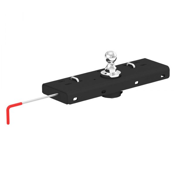 CURT® - Under-Bed Double Lock Gooseneck Hitch (With Removable Chrome 2-5/16" Trailer Ball)