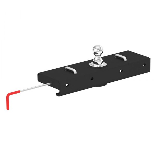 CURT® - Under-Bed Double Lock EZr Gooseneck Hitch (With Removable Chrome 2-5/16" Trailer Ball)