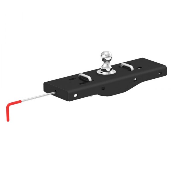 CURT® - Under-Bed Double Lock EZr Gooseneck Hitch (With Removable Chrome 2-5/16" Trailer Ball)