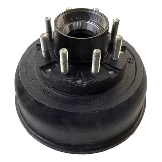 CURT® - Threaded Trailer Brake Hub Assembly - Short, 10,000-lb. 8 on 6-1/2", 16-17-1/2" Wheel Size, 5/8" Studs, Oil