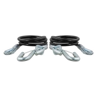 CURT® - 44-1/2" Vinyl-Coated Safety Cables with 2 Snap Hooks (5000 lbs Minimum Break Force)