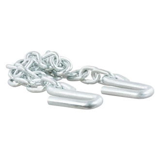 CURT® - 30 Grade Safety Chain Assembly with 2 S-Hooks (8/0x40" Chain, 7000 lbs Minimum Break Force)