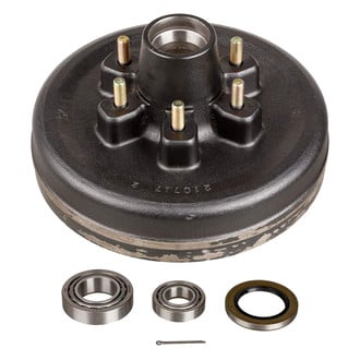 CURT® - 12" Brake Drum Hub Assembly for 6,000-lb. Axle - 6 on 5.5", 1/2" Stud (with Bearing Cone Kit)