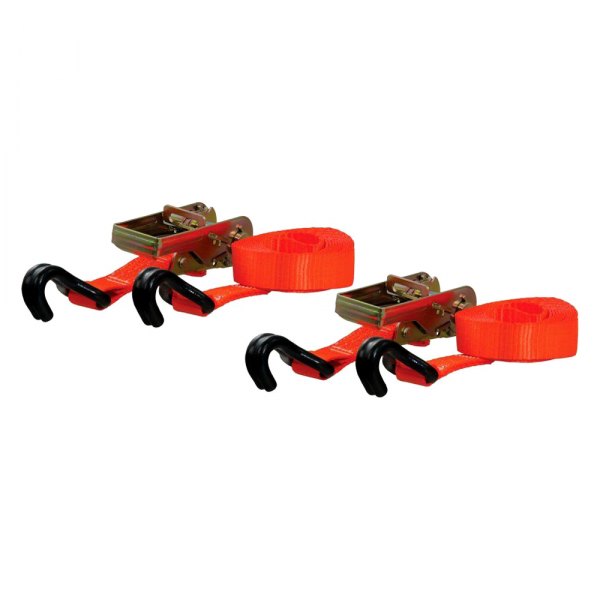 CURT® - 3300 lbs Orange Ratchet Tie-Down with J-Hook