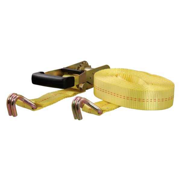 CURT® - 10,000 lbs Yellow Ratchet Tie-Down with J-Hook