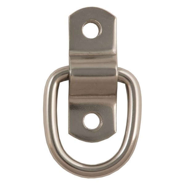 CURT® - 2-1/4" x 13/16" Stainless Steel Surface-Mounted Tie-Down D-Ring with Bracket (1200 lbs)
