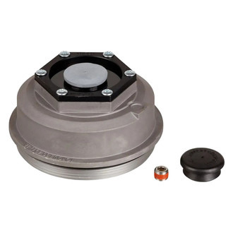CURT® - Black Lippert Trailer Axle Oil and Dust Cap with Set Screw
