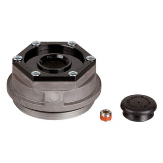 CURT® - Black Lippert Trailer Axle Oil and Dust Cap with Set Screw